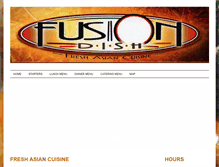 Tablet Screenshot of fusiondish.com